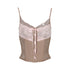 JYOSEI_JYOSEL_Pink_Brown_Lace_Contrast_Stretch_Slim_Vacation_Camisole_MISSTT