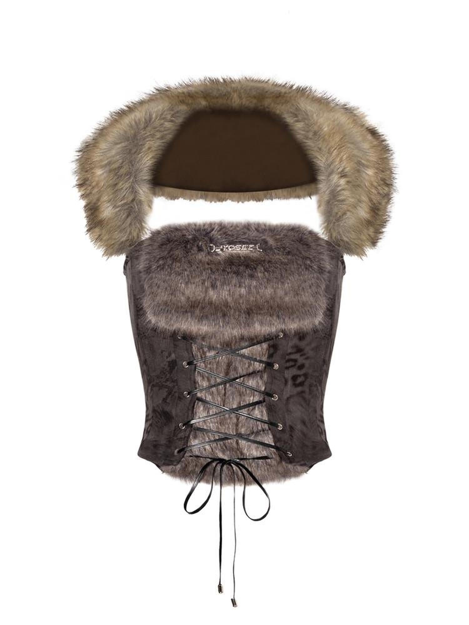 JYOSEI Jacquard Patchwork Slim Fit Cropped Set Urban Printed Dark Gray Tank Tops