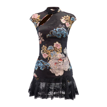 JYOSEI_Lace_Hem_Cutout_Cheongsam_Women&