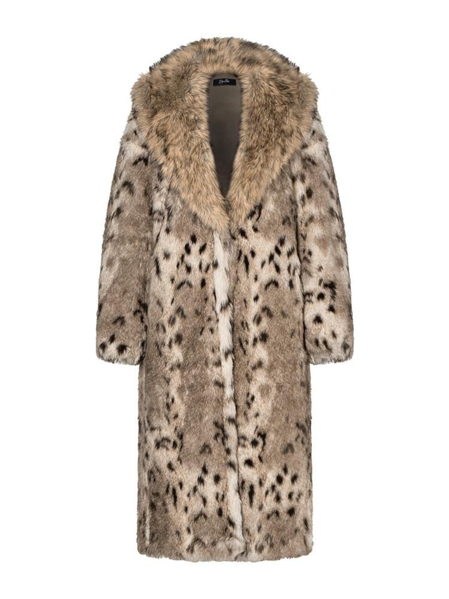 JYOSEI Leopard Patchwork Contrast Pocketed Long Loose Women&