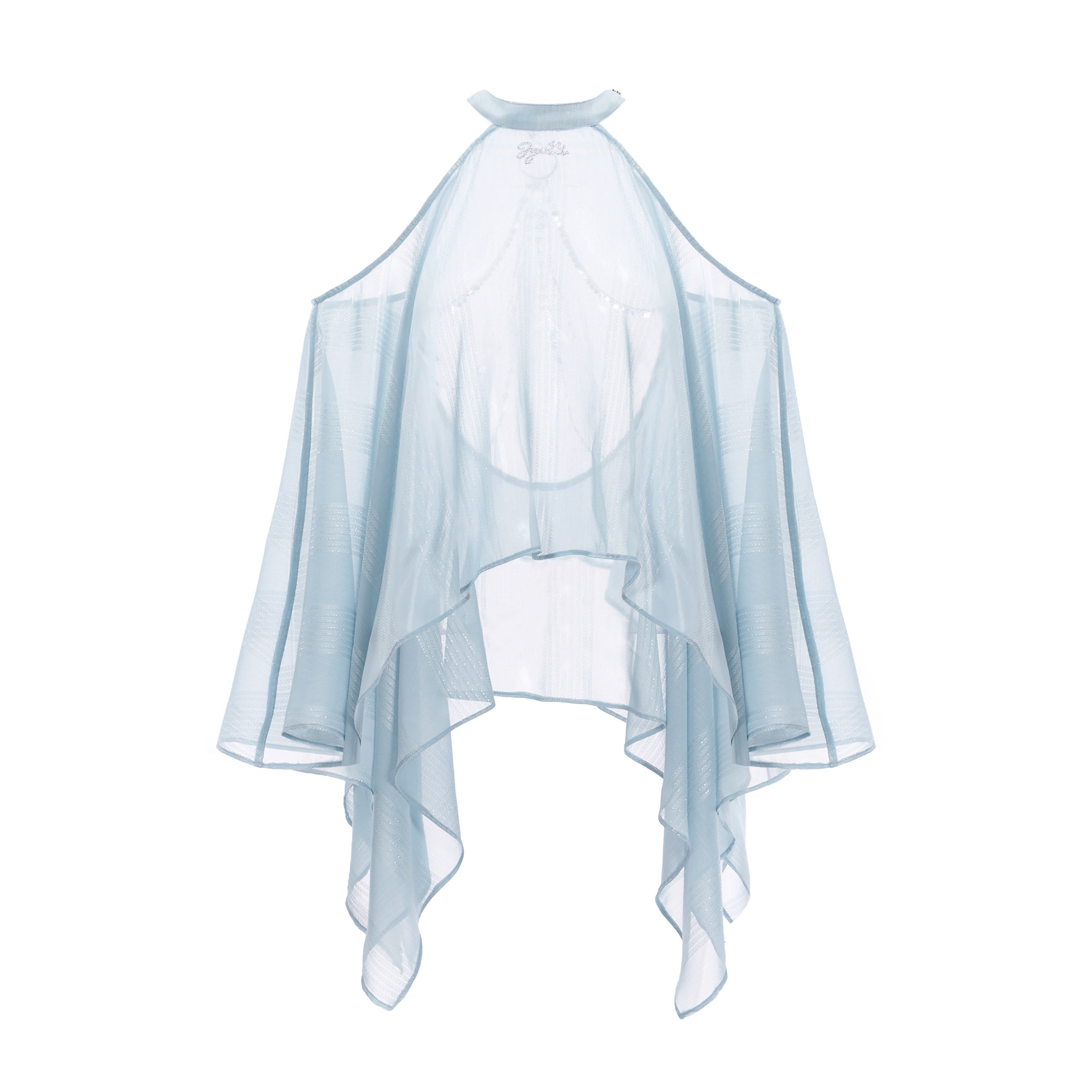 JYOSEI_Light_Blue_Shimmer_Asymmetric_Off_Shoulder_Chain_Women&
