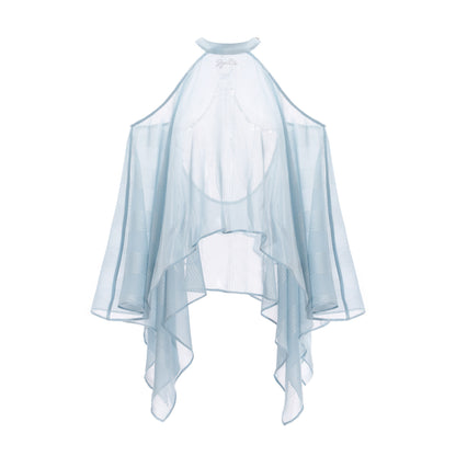 JYOSEI_Light_Blue_Shimmer_Asymmetric_Off_Shoulder_Chain_Women&