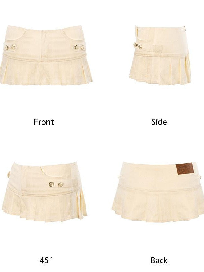 JYOSEI Light Gold Foil Cutout Napoleon Fitted Crop Women&