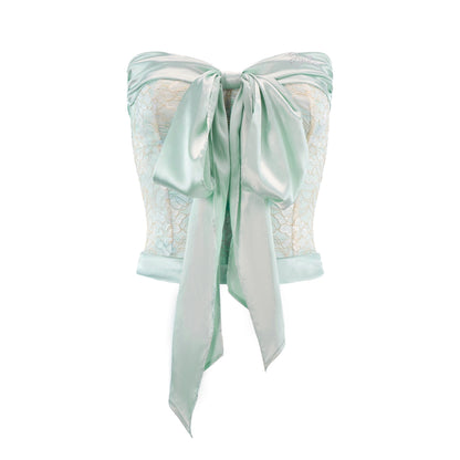 JYOSEI_Mint_Green_Lace_Satin_Fishbone_Corset_Women&