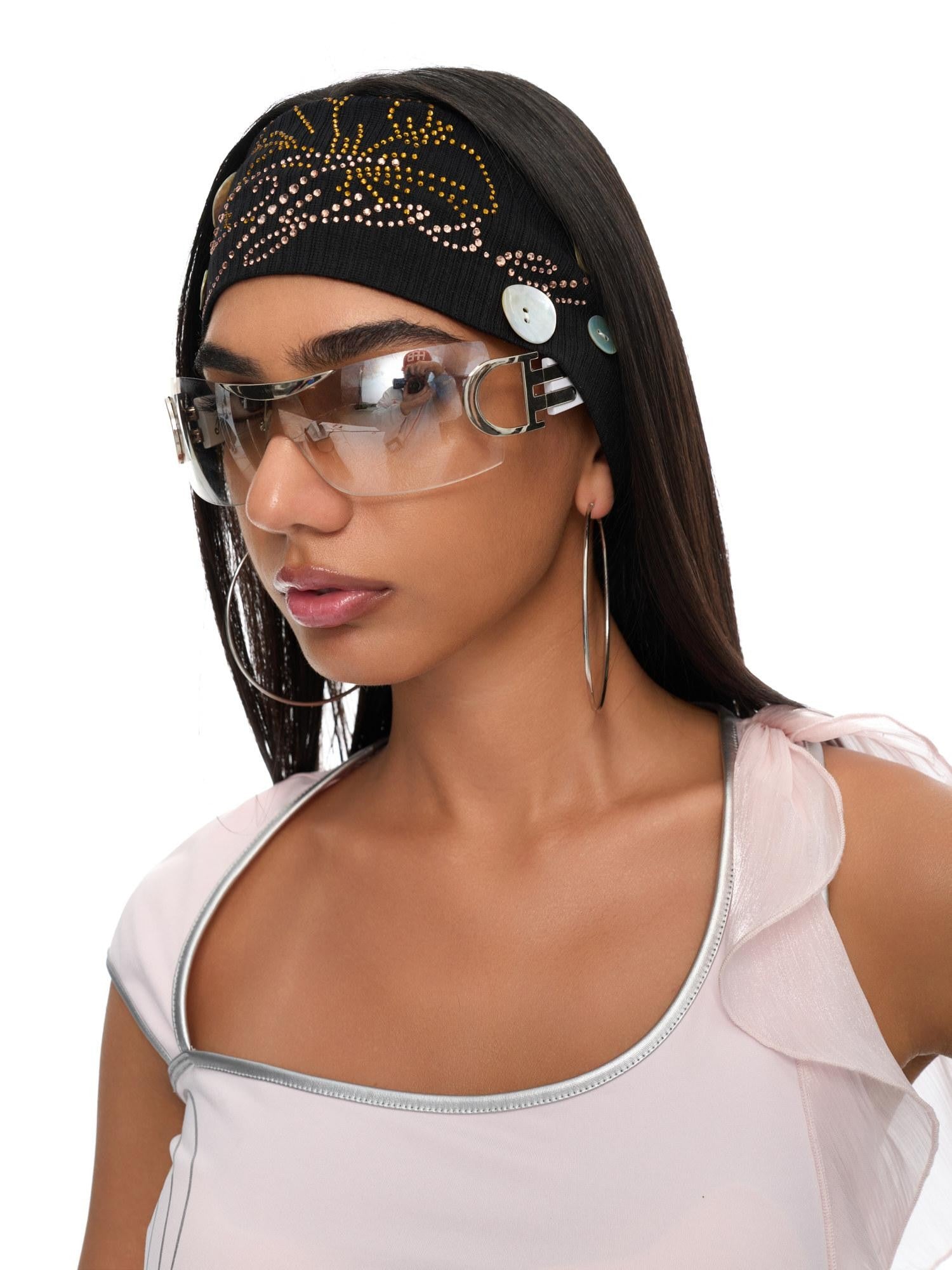 JYOSEI Mother Of Pearl Button Rhinestone Ocean Women&