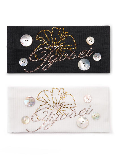 JYOSEI Mother Of Pearl Button Rhinestone Ocean Women&
