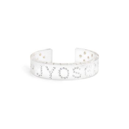 JYOSEI_Narrow_Transparent_Acrylic_Diamond_Inlaid_Open_Cuff_Women&