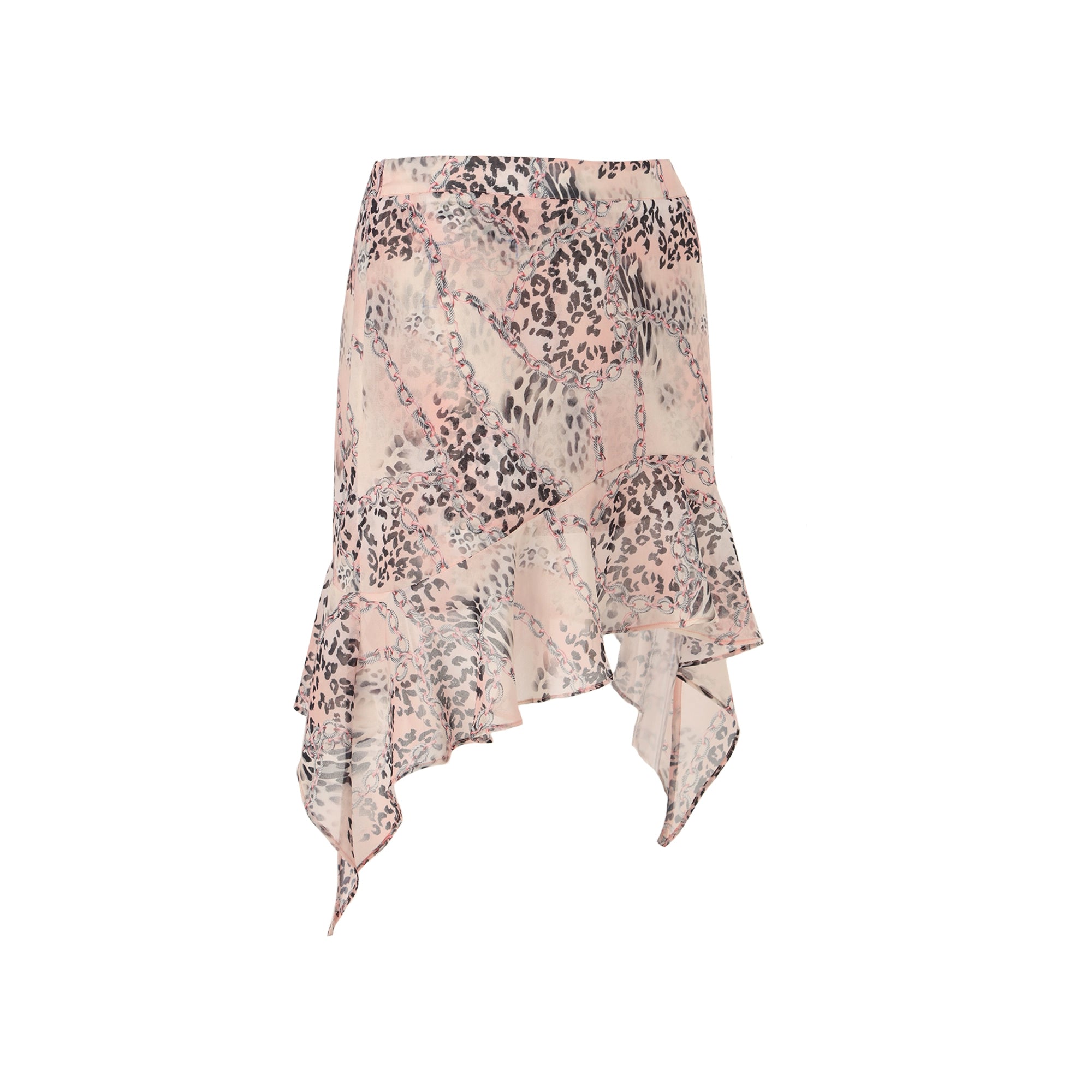 JYOSEI_Pink_Chiffon_Leopard_Print_Halter_Chain_Skirt_Set_MISSTT