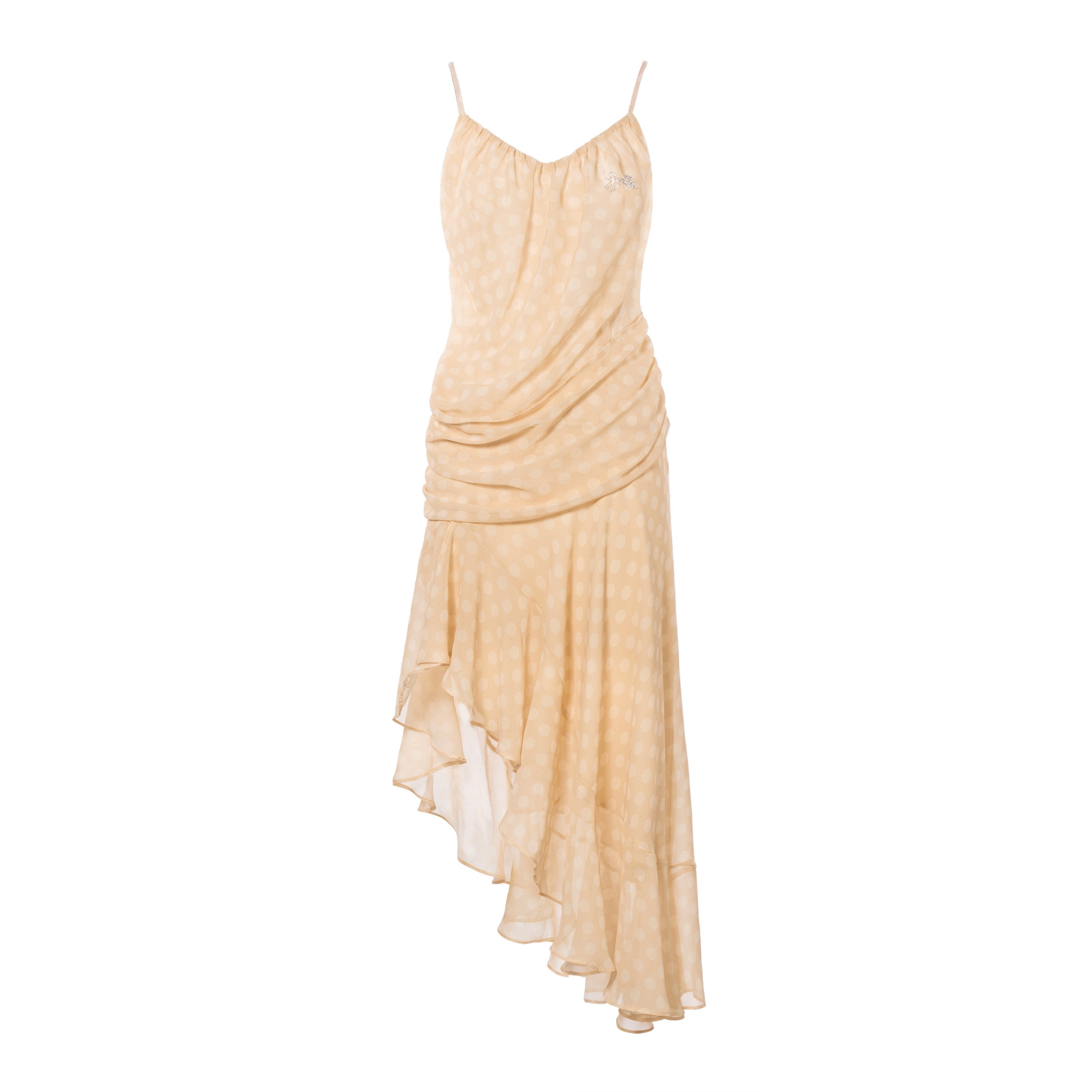 JYOSEI_Polka_Dot_Asymmetric_Ruffle_Women&