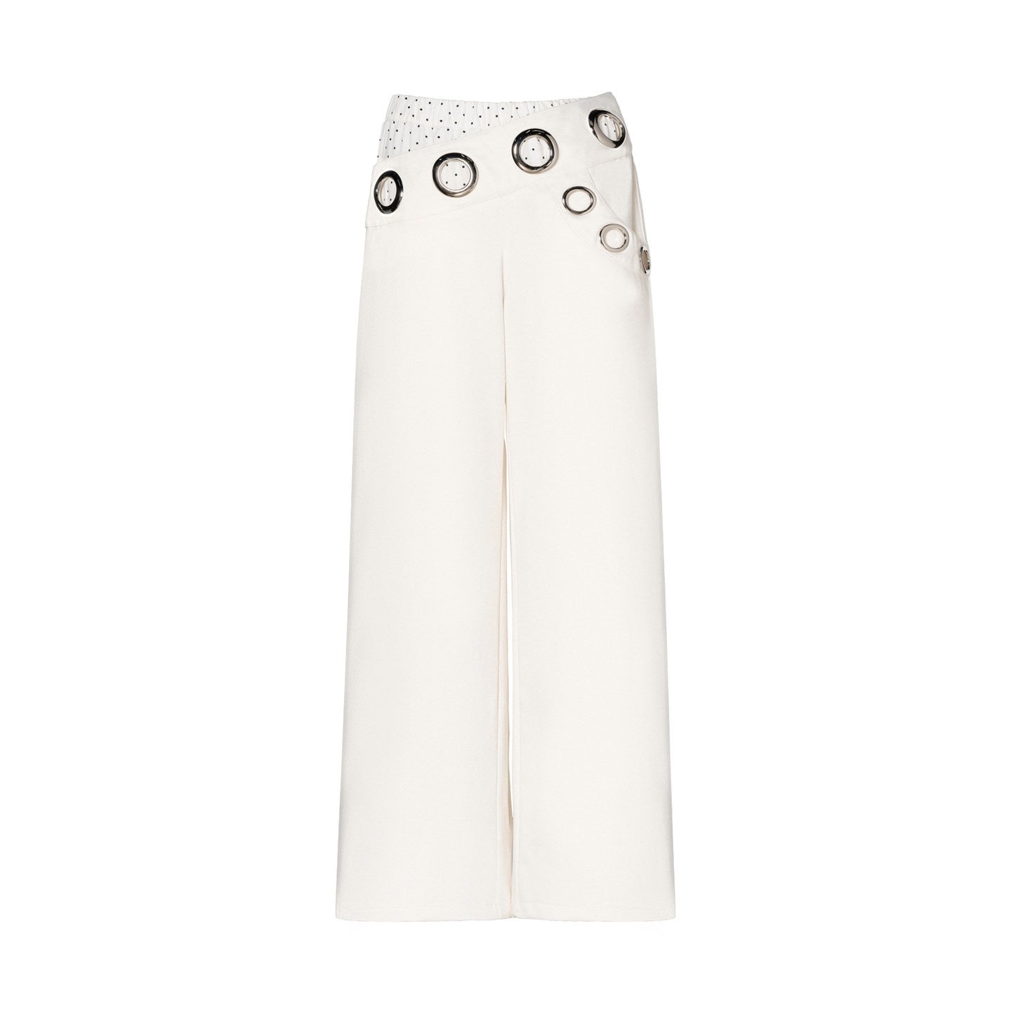 JYOSEI_Polka_Dot_Cargo_Low_Rise_Asymmetric_Patchwork_Wide_Leg_Cotton_Women_Jeans_MISSTT