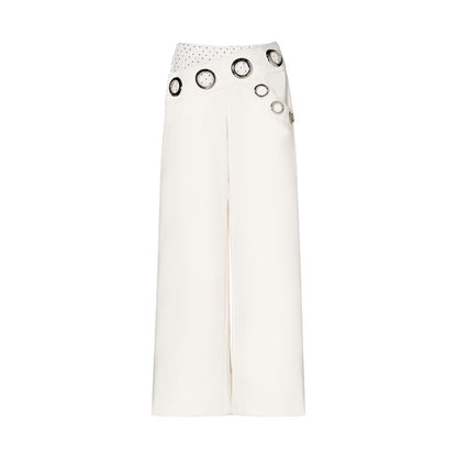 JYOSEI_Polka_Dot_Cargo_Low_Rise_Asymmetric_Patchwork_Wide_Leg_Cotton_Women_Jeans_MISSTT