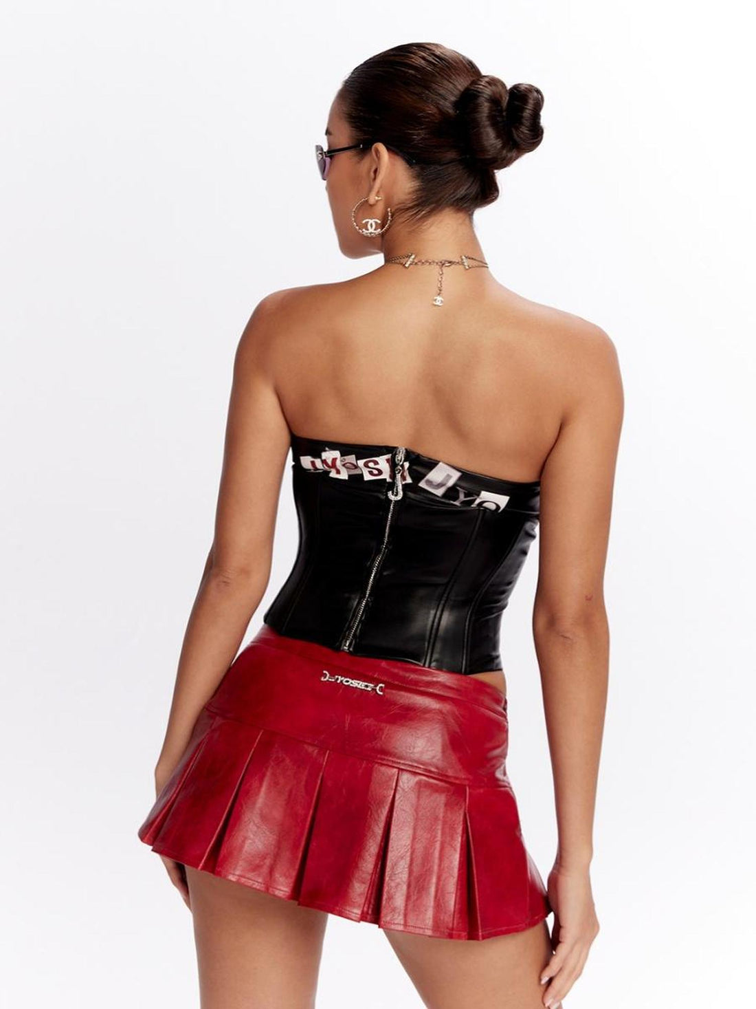 JYOSEI Punk Print Corset Bustier With Fishbone Boning