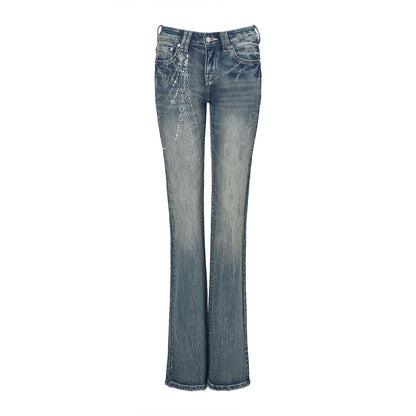 JYOSEI_Retro_Washed_Blue_Stretch_Flared_Denim_Jeans_For_Women_MISSTT