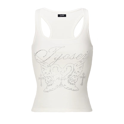 JYOSEI_Rhinestone_Camisole_Summer_Slim_Vest_V_Neck_T_Shirt_Long_Sleeve_MISSTT