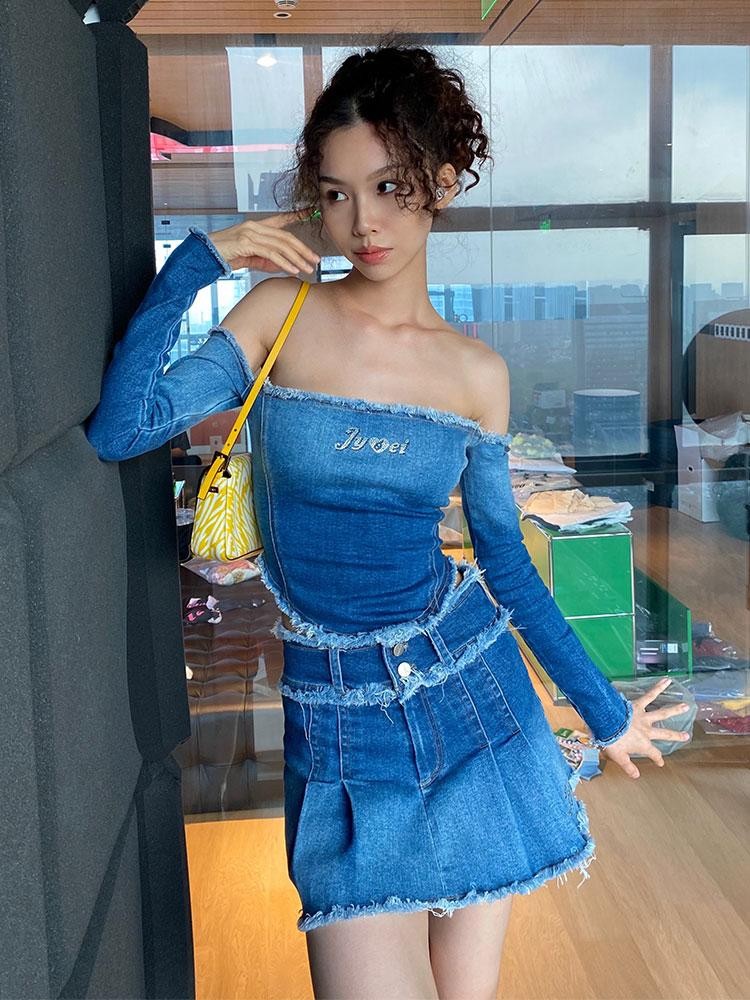 JYOSEI Sexy Off Shoulder Long Sleeve Women&