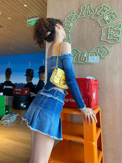 JYOSEI Sexy Off Shoulder Long Sleeve Women&