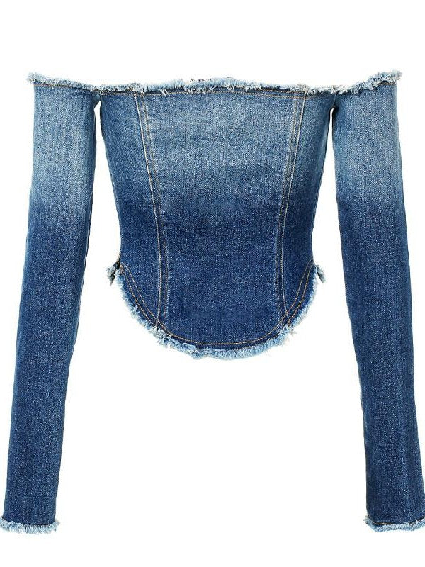 JYOSEI Sexy Off Shoulder Long Sleeve Women&