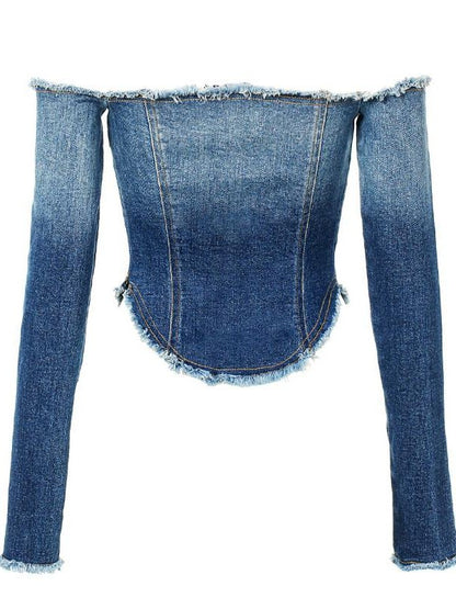 JYOSEI Sexy Off Shoulder Long Sleeve Women&