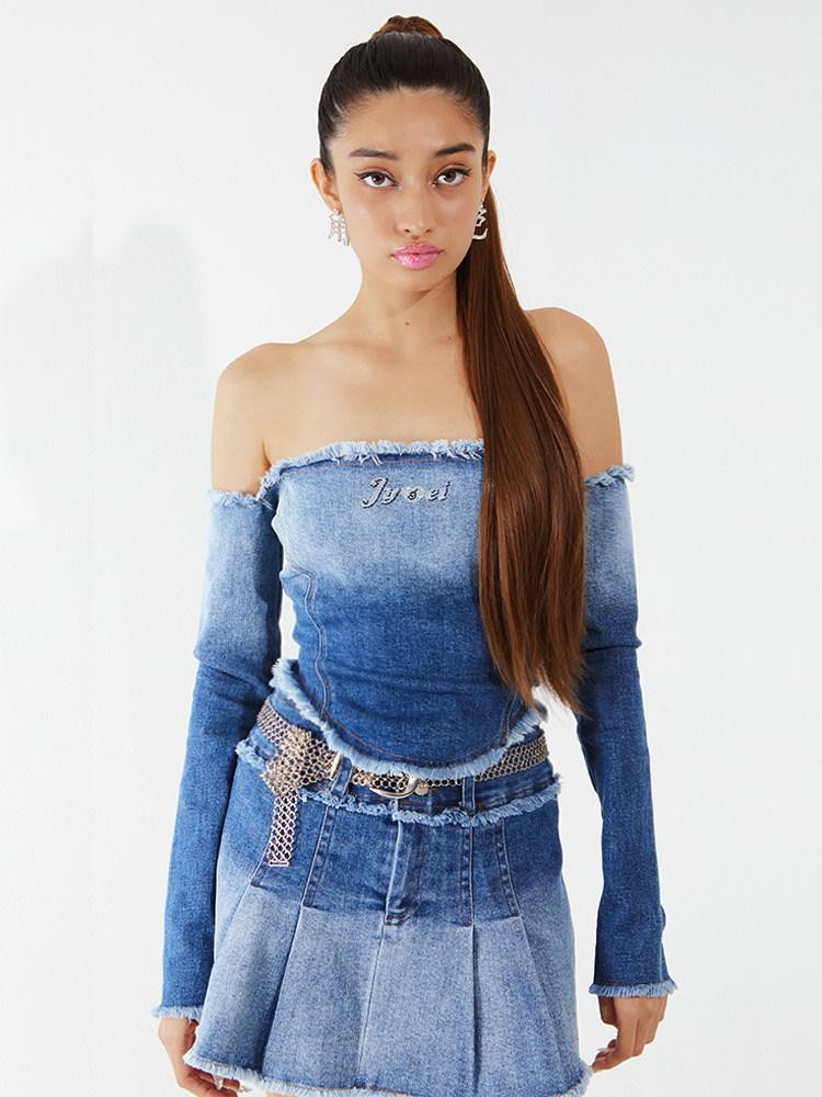 JYOSEI Sexy Off Shoulder Long Sleeve Women&