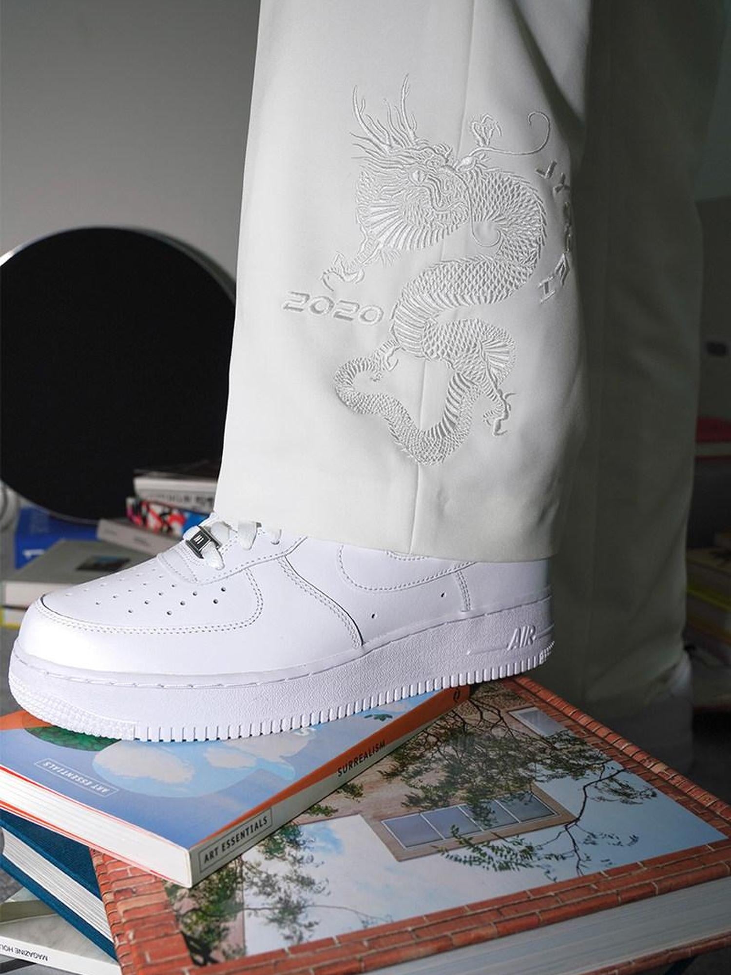 JYOSEI Soft 96% Cotton High Waist Straight Leg European Chic Young Women Ivory Pants