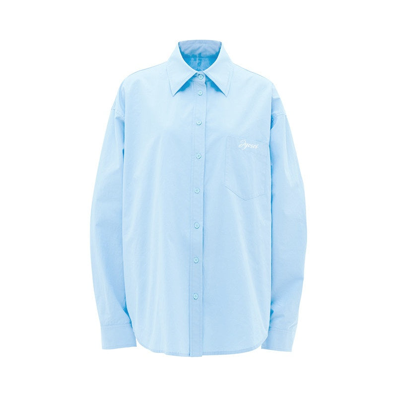 JYOSEI_Soft_Cotton_Two_Piece_Blue_Blouse_Skirt_Set_Youth_Slim_Fit_Women_Suits_MISSTT