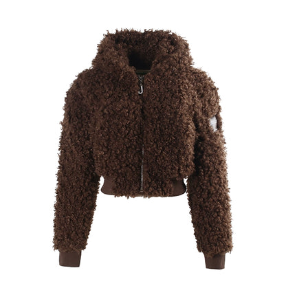 JYOSEI_Teddy_Fleece_Short_Puffer_Jacket_With_Ribbed_Cuffs_MISSTT