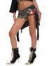 JYOSEI Union Jack Patchwork Print Lace Up Rivet Applique Women&