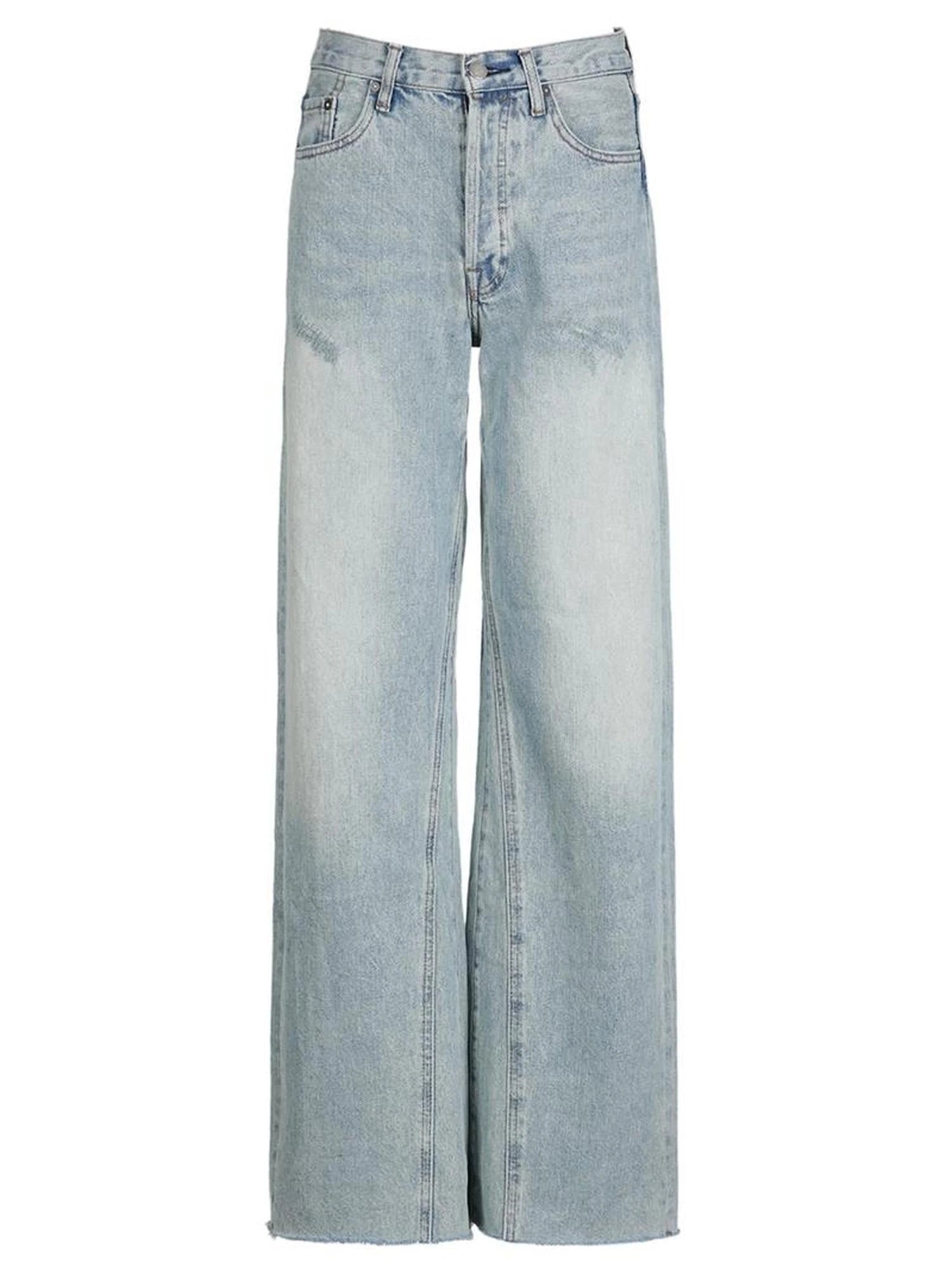 Vintage Light Blue High Waisted Wide Leg Denim Pants