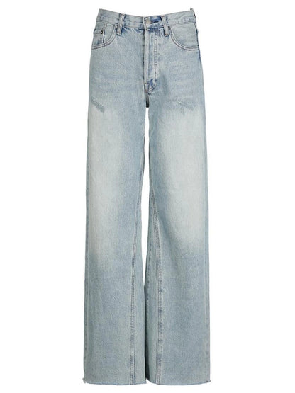 Vintage Light Blue High Waisted Wide Leg Denim Pants