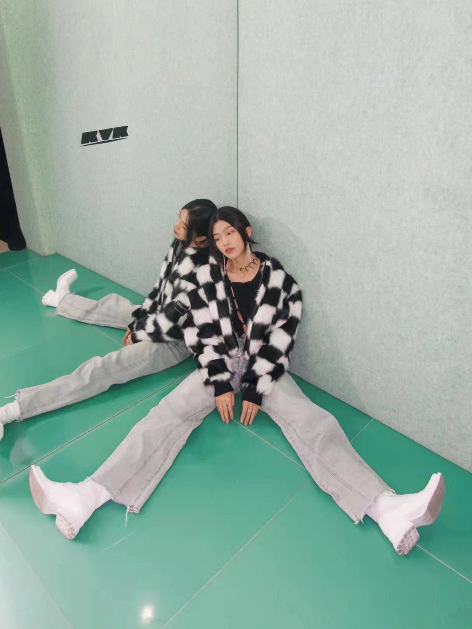 Vintage Light Blue High Waisted Wide Leg Denim Pants