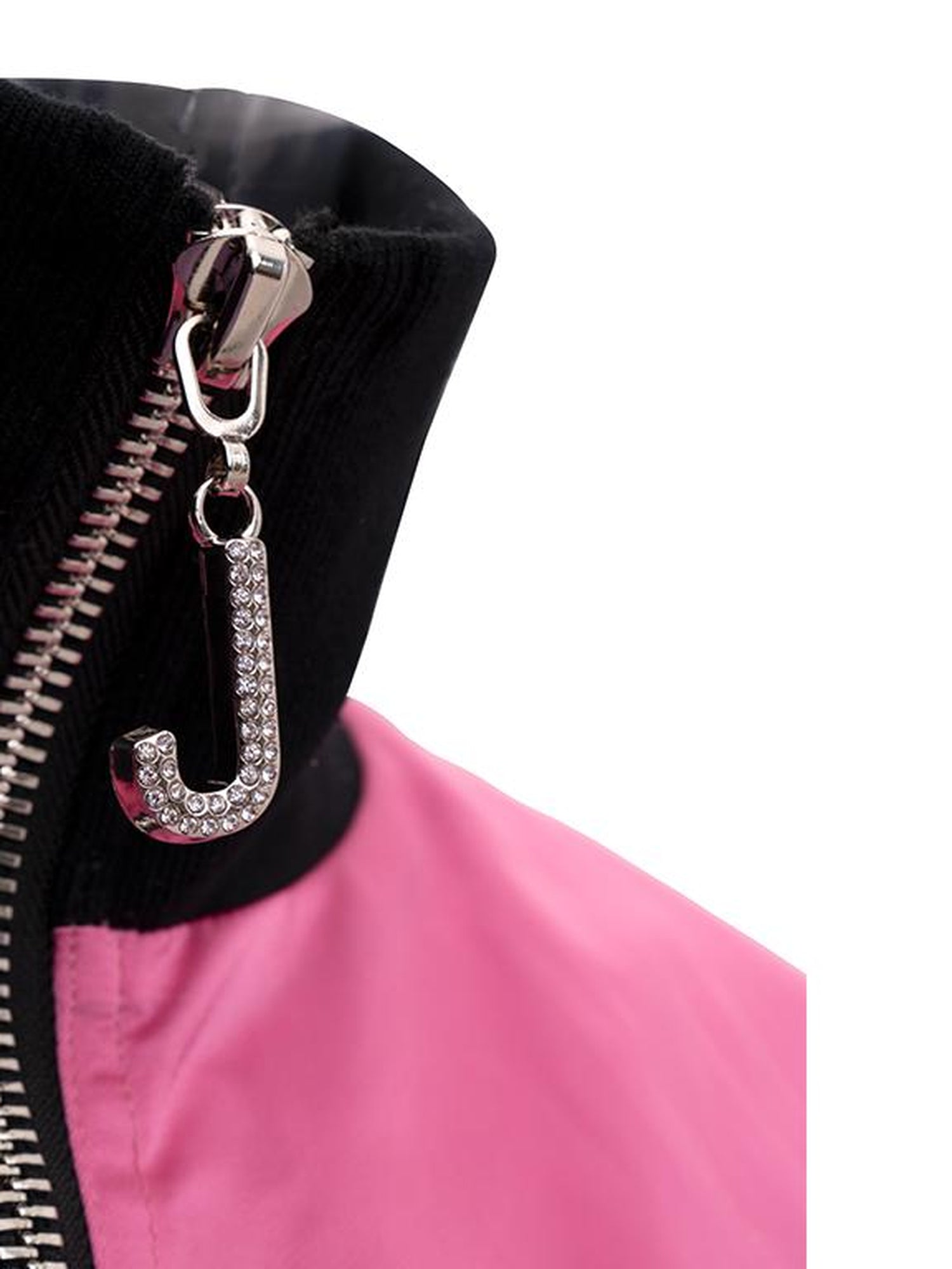 JYOSEI Women Black Pink Cropped Jacket With Pleated Detail