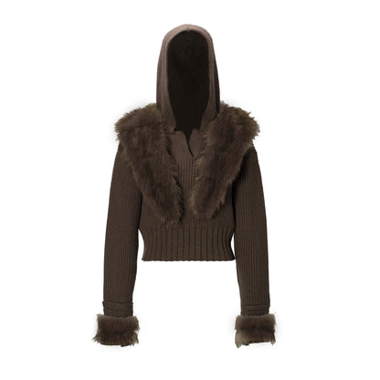 JYOSEI_Wool_Blend_Fringe_Hooded_Knit_Sweater_With_Suede_Shorts_Set_MISSTT
