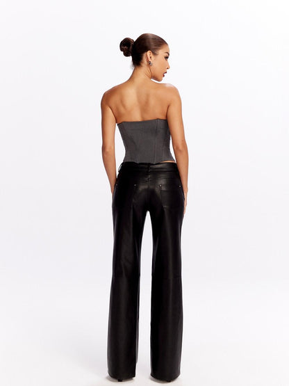 JYOSEI Zipper Front Original Slim Fit Dark Gray Polyester Casual Tank Tops