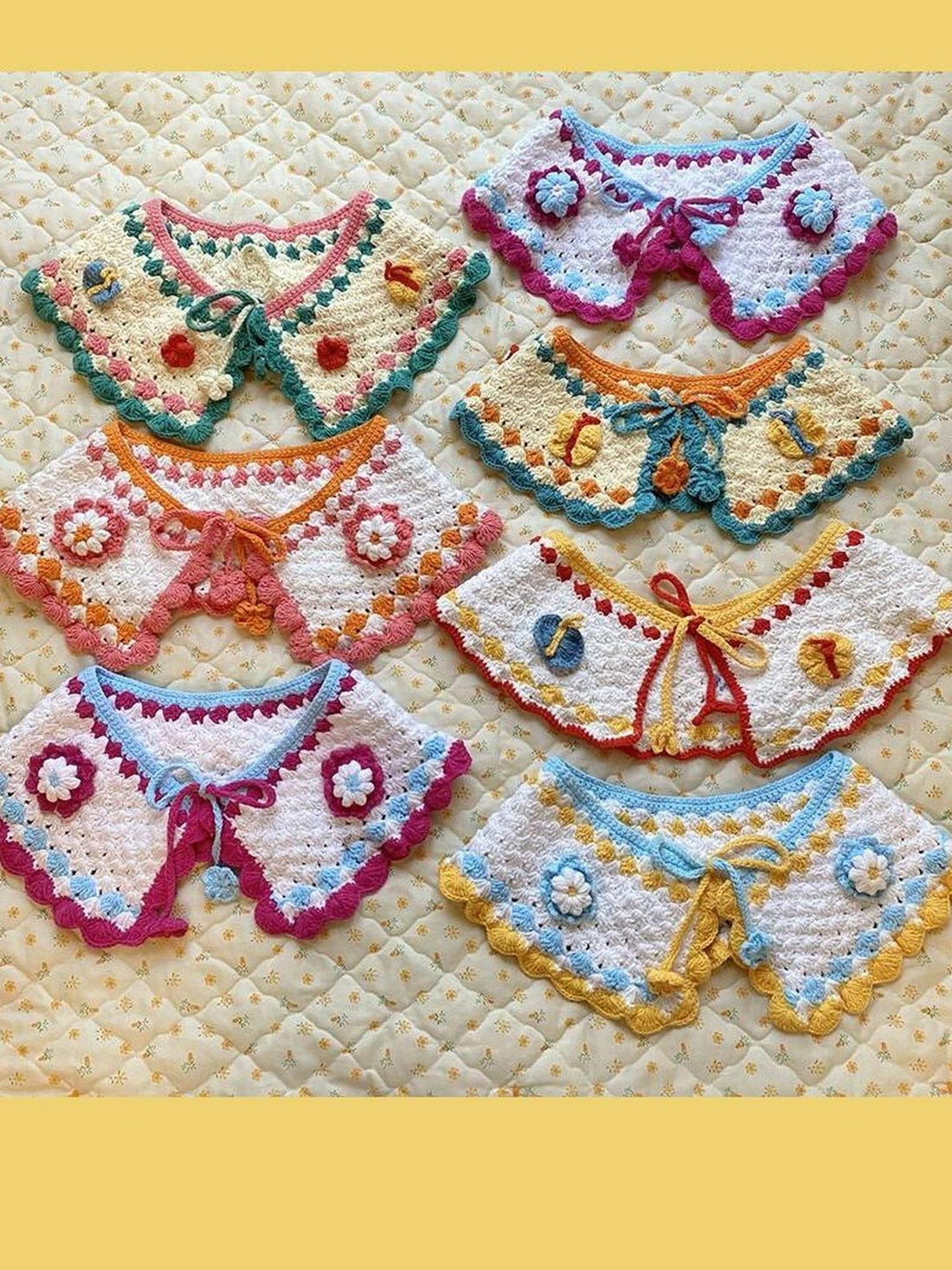 Frufru Gulu Japanese Multicolor Knit Wool Detachable Collar Bag 12 Styles