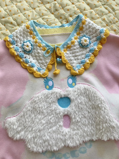 Japanese Multicolor Knit Wool Detachable Collar Bag 12 Styles