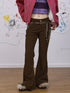 Achihara Autumn Wide Leg Corduroy Pants