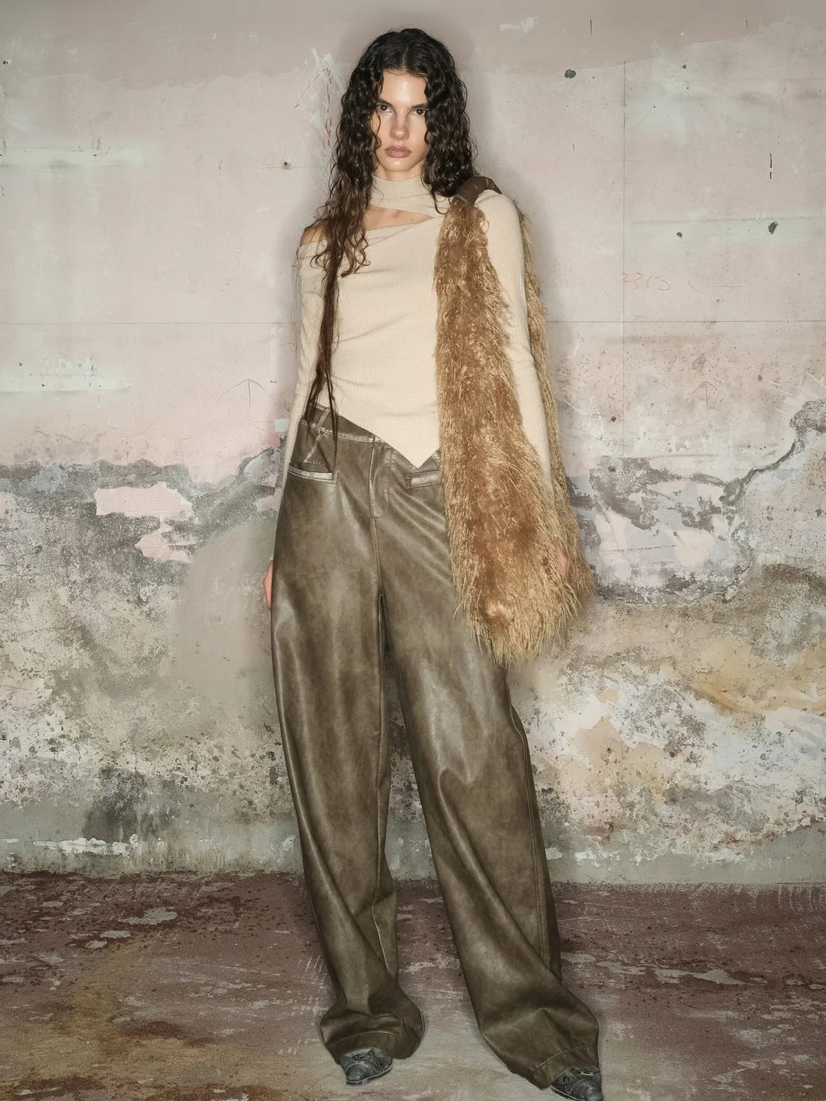 Off Shoulder Ribbed Knit Top