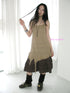 Updateang project Asymmetrical Hem Knit Camisole with Scarf