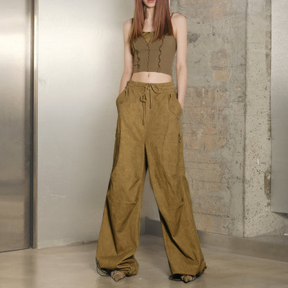 UpdateNN NORTH NODE High Quality Drawstring Parachute Pants