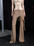 UpdateNN NORTH NODE Chiffre Flounce Wide Leg Palazzo Pants With Asymmetrical Hem
