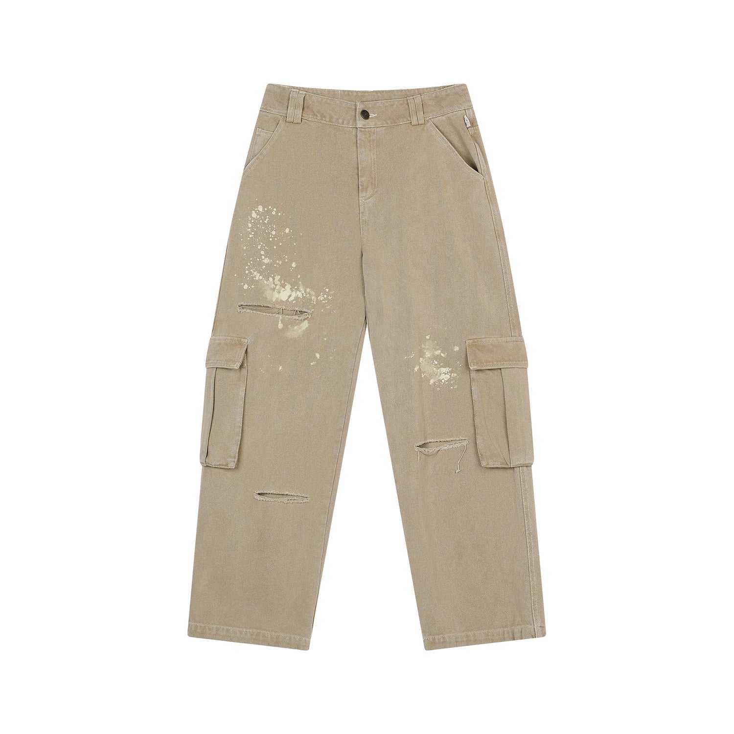 Achihara Faded Ink Canvas Cargo Pants