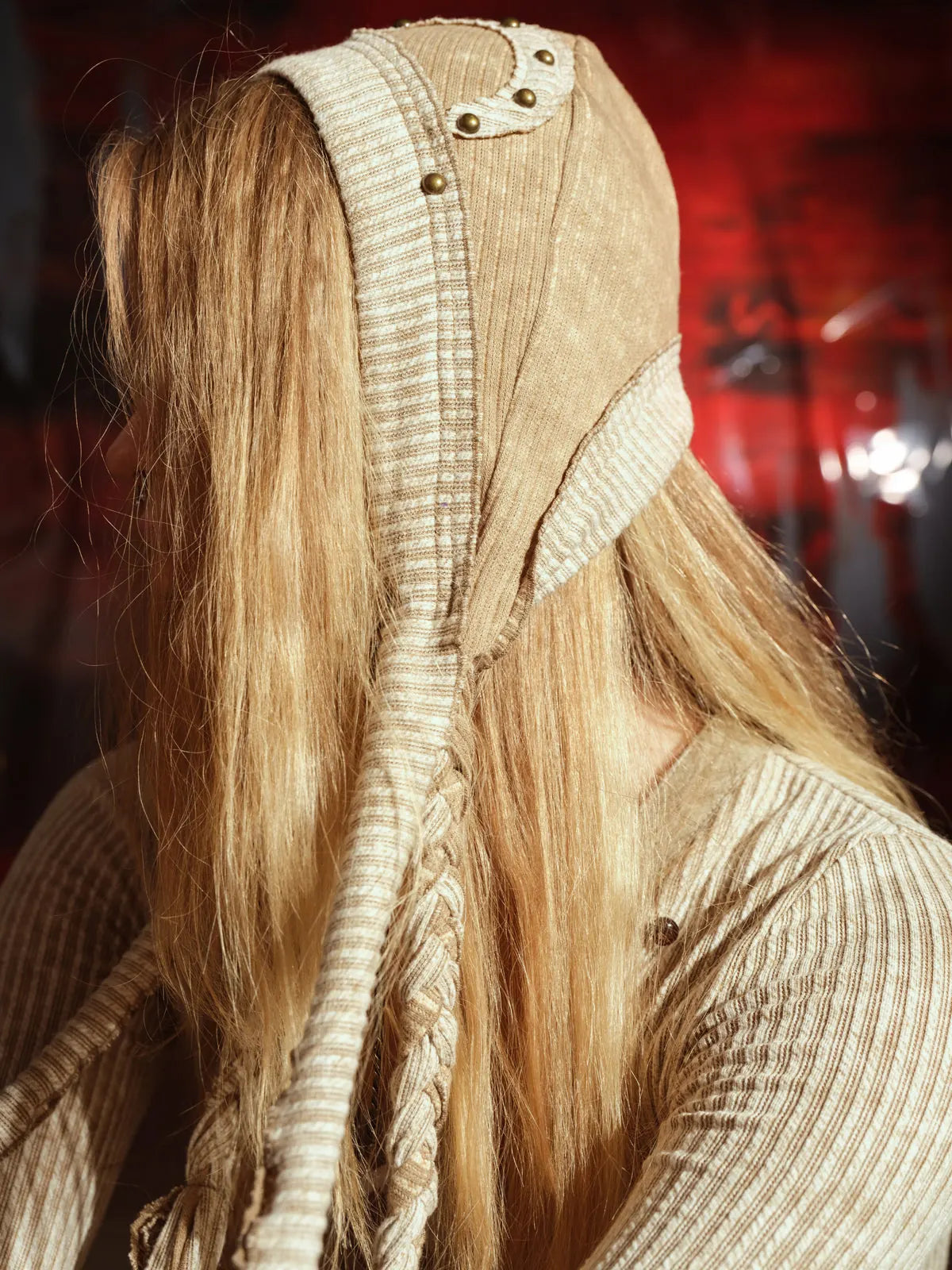 Vintage Patchwork Knit Duster Coat