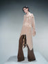NN NORTH NODE Imitation Mink Fur Irregular Knit Sweater