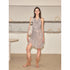 2th Desire Vintage Plunge Neck Backless Lace Midi Dress with Sheer Details