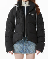 Kvkv 22One Winter22 Os Ultra Warm Detachable Hooded Black Front Short Rear Long Cocoon Duck Down Jacket 14