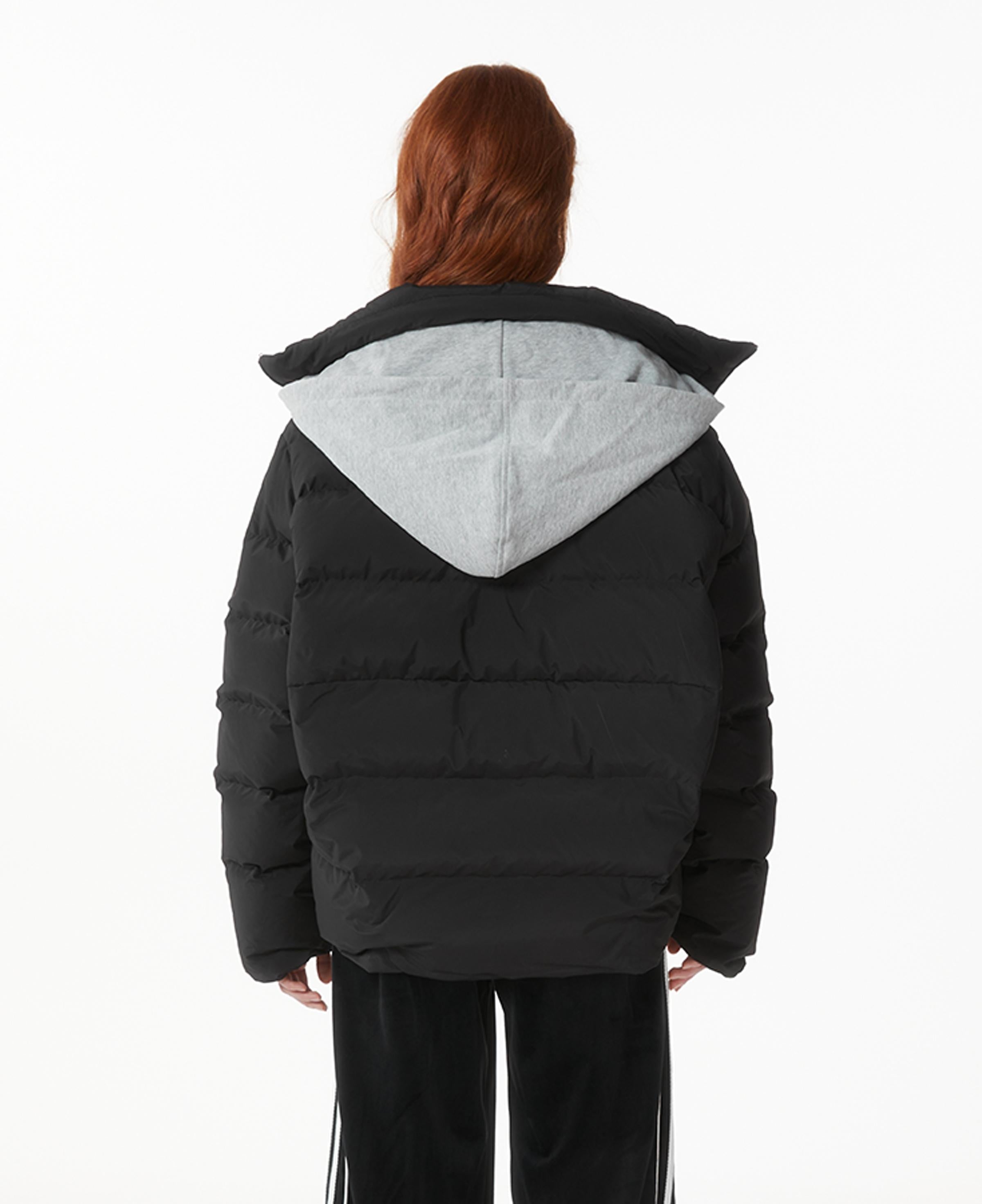 Kvkv 22One Winter22 Os Ultra Warm Detachable Hooded Black Front Short Rear Long Cocoon Duck Down Jacket 23