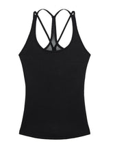 Kvkv Black Grey Structured Yoga Sports Tank Top Spicy Girl Autumn And Winter Base Sleeveless Backless Top With Inner Lining 7