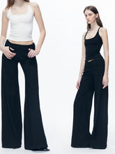 Kvkv Black Low Waist Slim Fit V Shaped Western Pants American Spicy Girl Retro Casual Slimming Wide Leg Slightly Flared For Women 4