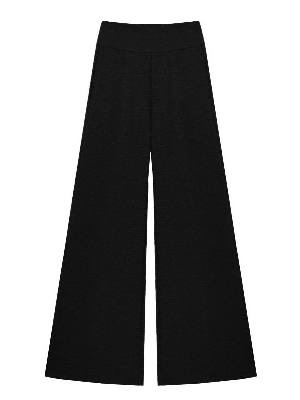 Kvkv Black Wide Waist Head With Velvet Autumn And Winter Air Layer Guard Pants This YearS Popular Thick Casual Leg 6