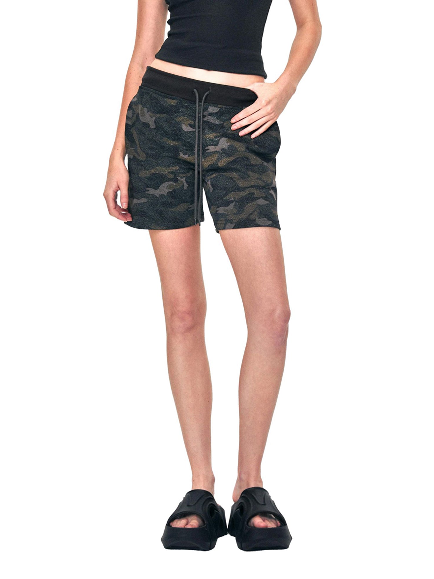 Kvkv Camouflage Drawstring Sports Hot Pants American Retro Spicy Girl Make Old Slim Fit Look Thin Bag Hip Casual Shorts For Women 18